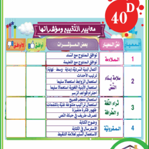 معايير التقييم و مؤشراتها