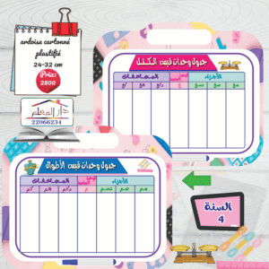 ardoise cartonné plastifié 4éme année (2)